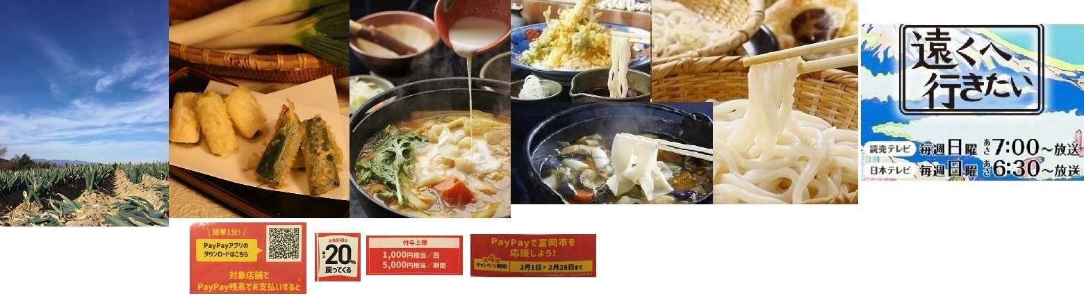 21:16好評「遠くへ行きたい」まゆうどん＋下仁田ねぎ天