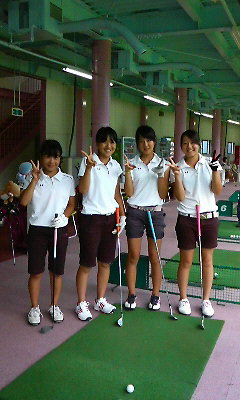 日大ゴルフ部女子中学生iN碓ファミ