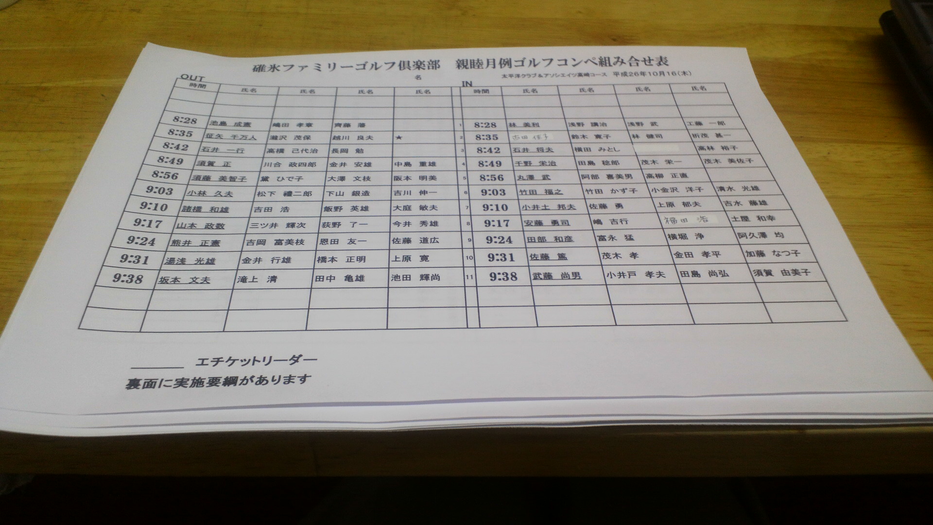 明日は月例
