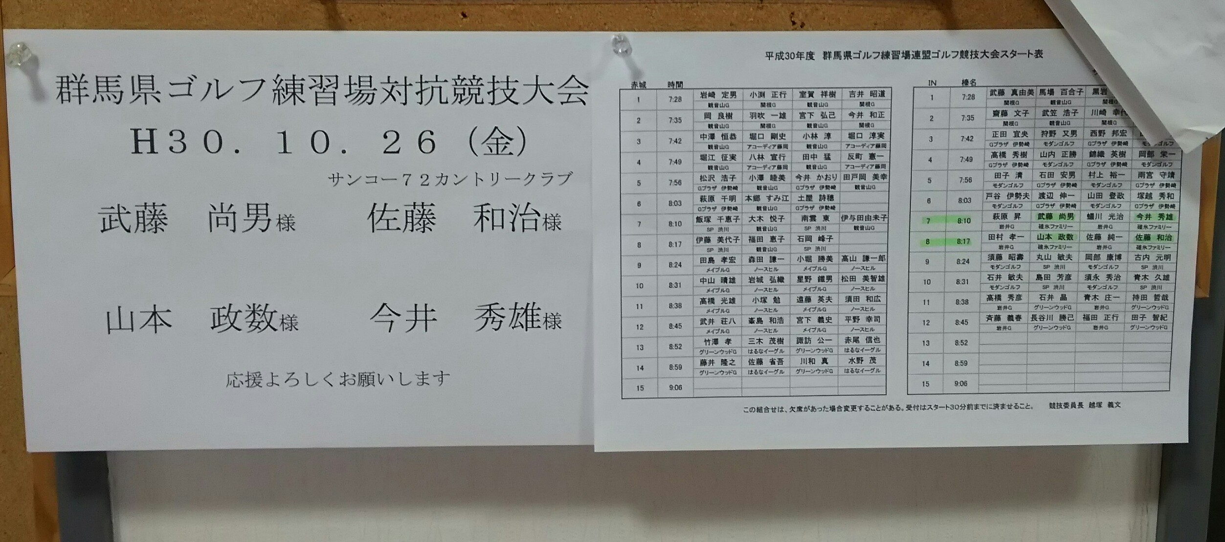 練習場対抗競技大会