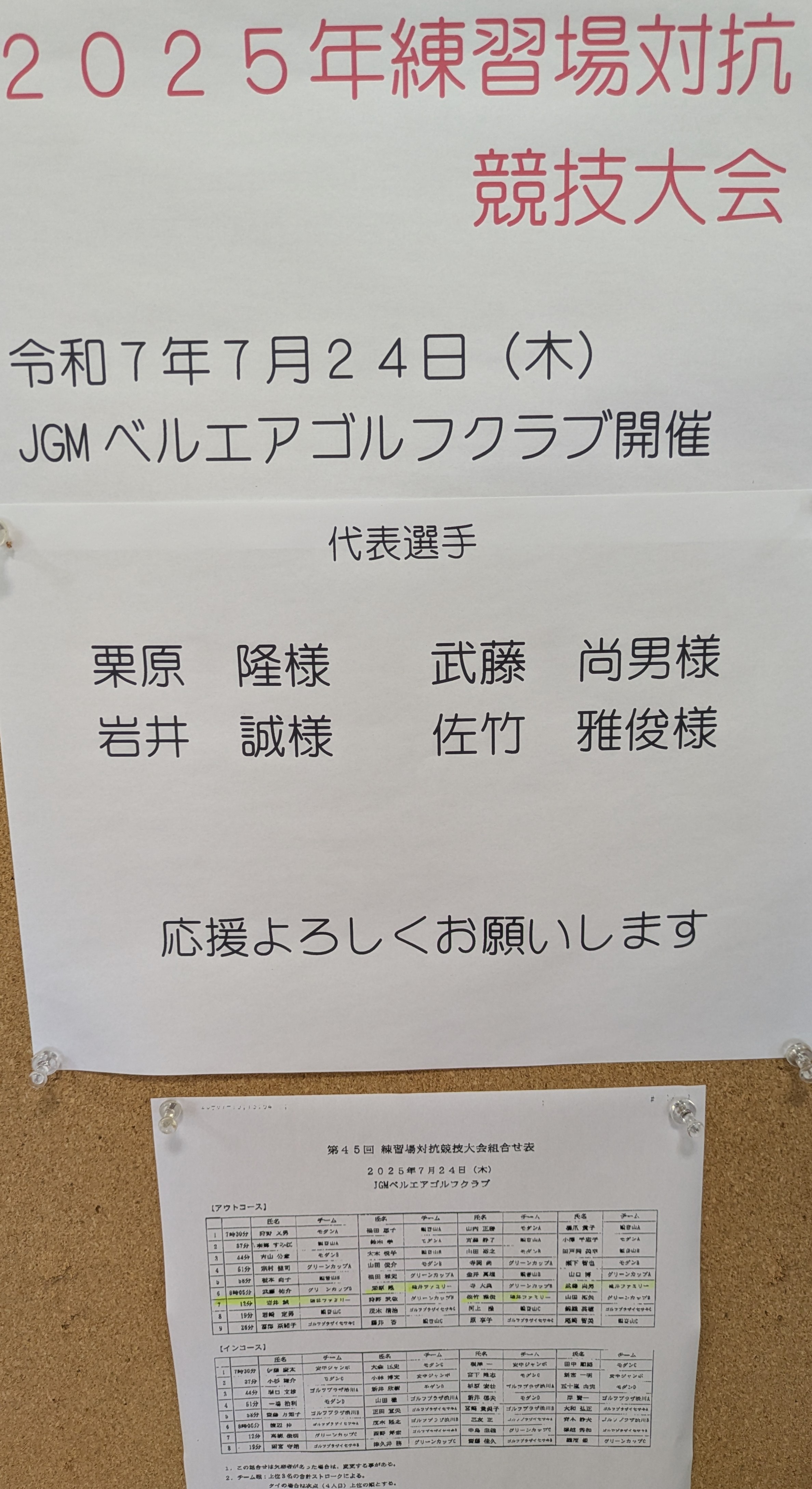 練習場対抗競技大会