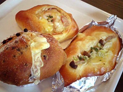 ここのパンは美味しいです