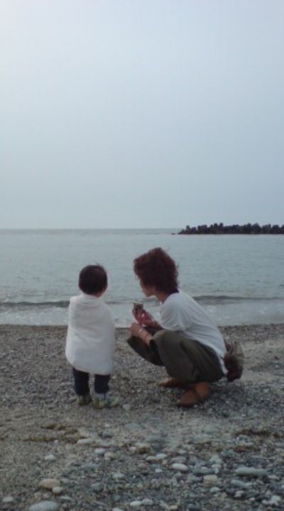 海と親子(^o^)