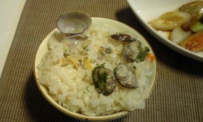 あさりご飯美味い～！！