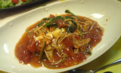 スパゲティを作りました