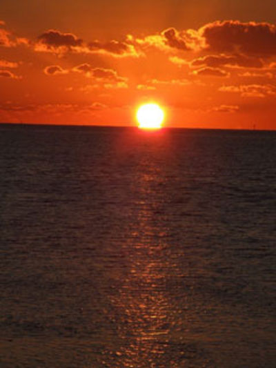 昨日の夕日