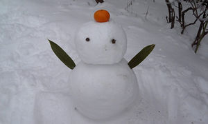 ミニ雪だるまの完成