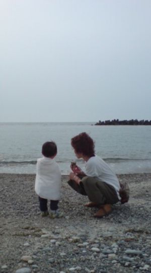 海と親子(^o^)