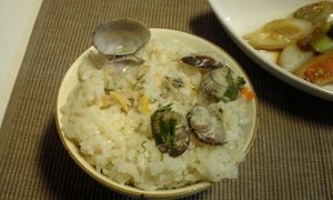 あさりご飯美味い～！！