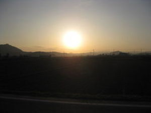 今日の夕日